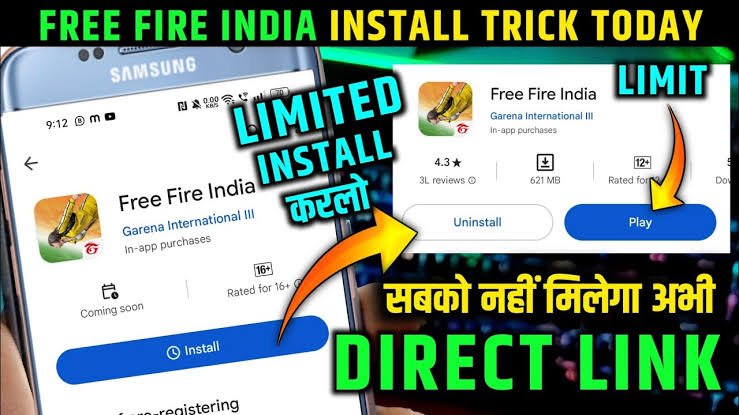 Free Fire India Install Start